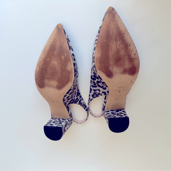 KATE SPADE NEW YORK Midge Leopard-Print Suede Slingback Pumps - Picture 12 of 13
